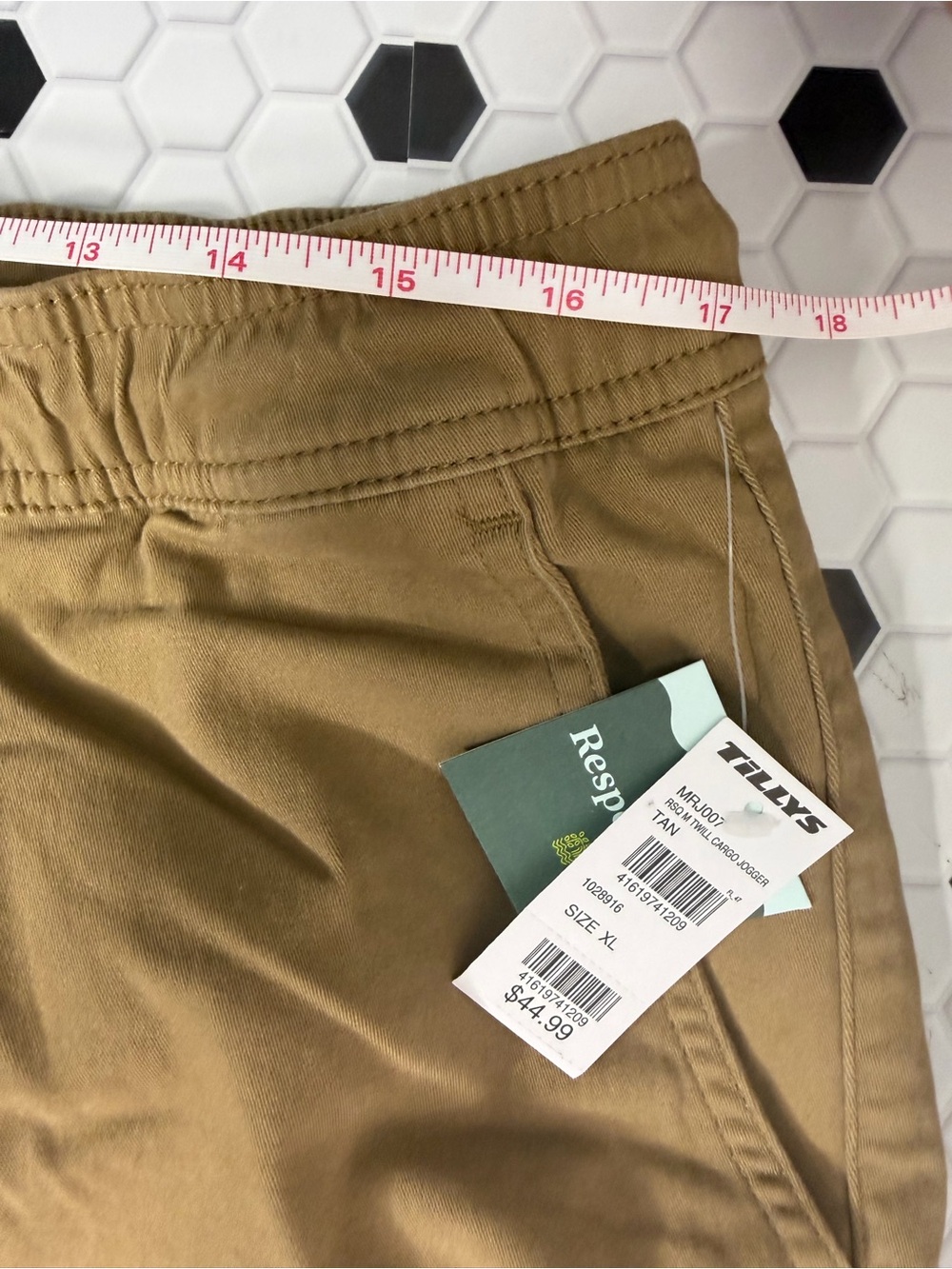 RSQ Men’s Cargo Jogger Pants Tan XL Streetwear Utility Style NWT - Picture 7 of 9